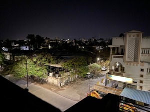 Jyoti Girls PG illuminated in the evening